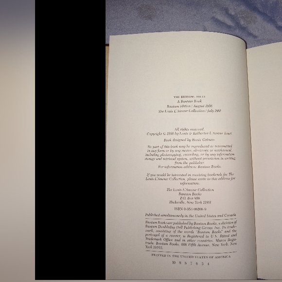1981 Fuax Leather HardcoverThe Burning Hills by Louis L'Amour July 1981 Edition - Picture 11 of 12